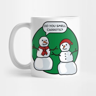 Snowman Smells Carrots Mug